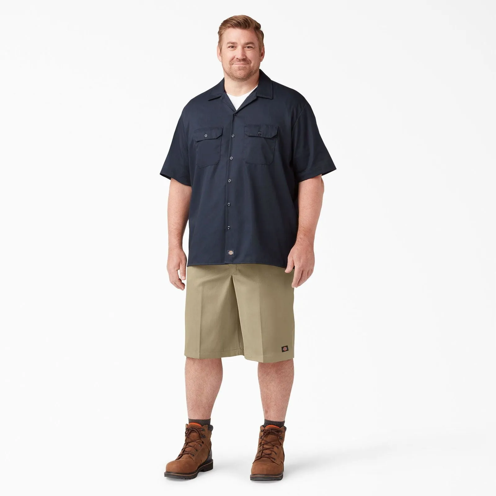 13" Loose Fit Multi-Use Pocket Work Shorts - Khaki
