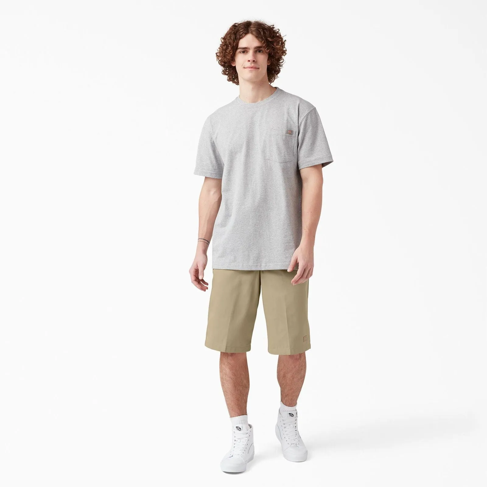 13" Loose Fit Multi-Use Pocket Work Shorts - Khaki