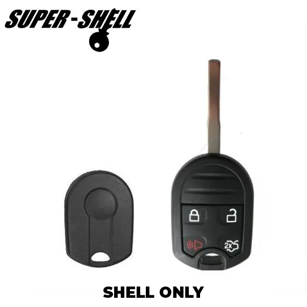 2012-2018 Ford / 4-Button Remote Head Key Shell / HU101 / OUCD6000022 CWTWB1U793 (RHS-FD-062)