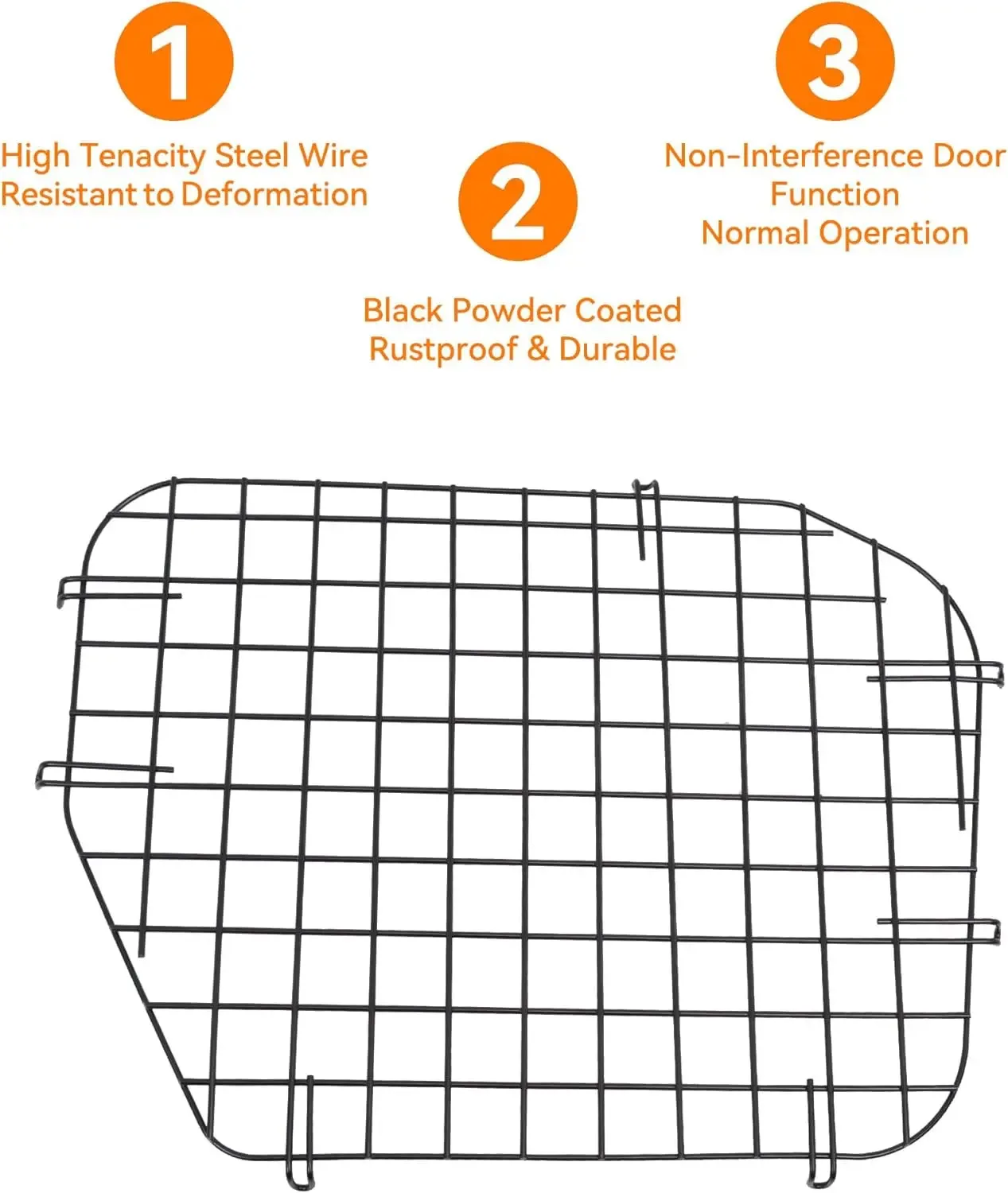 2Pcs Rear Security Window Screens for Ford Transit Low Roof