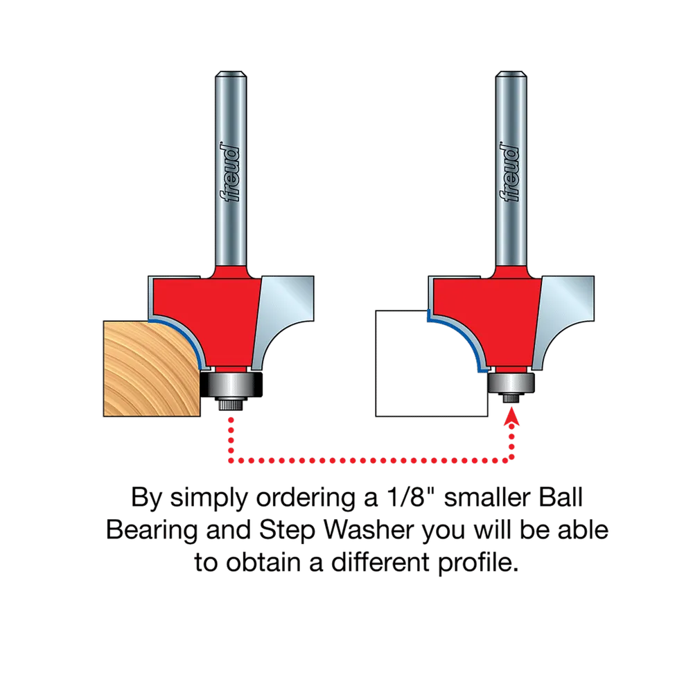 3/8" Radius Rounding Over Bit, Quadra Cut
