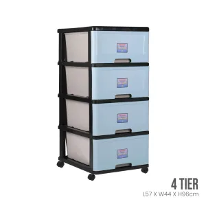 4 TIER CABINET W/WHL (904-4)