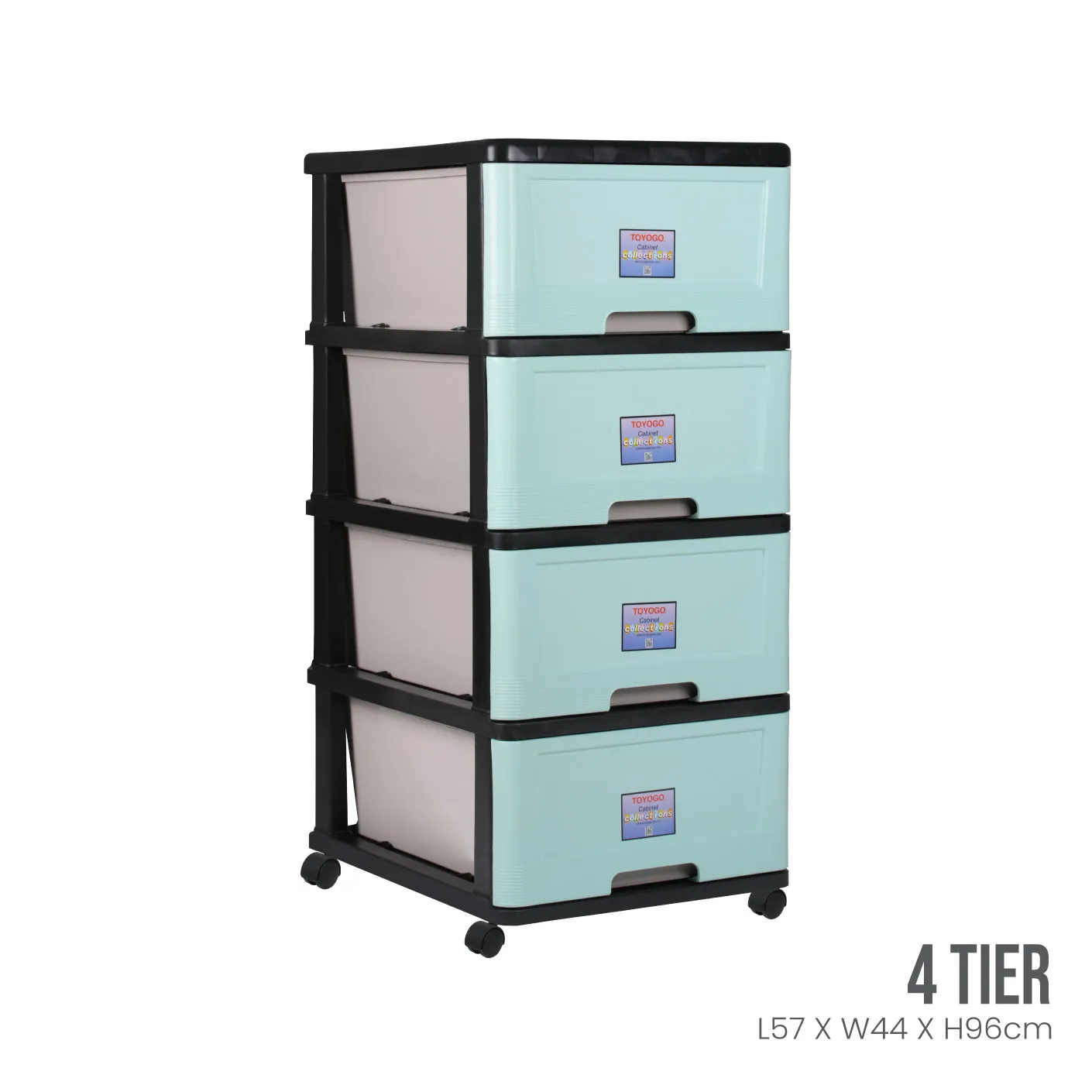 4 TIER CABINET W/WHL (904-4)
