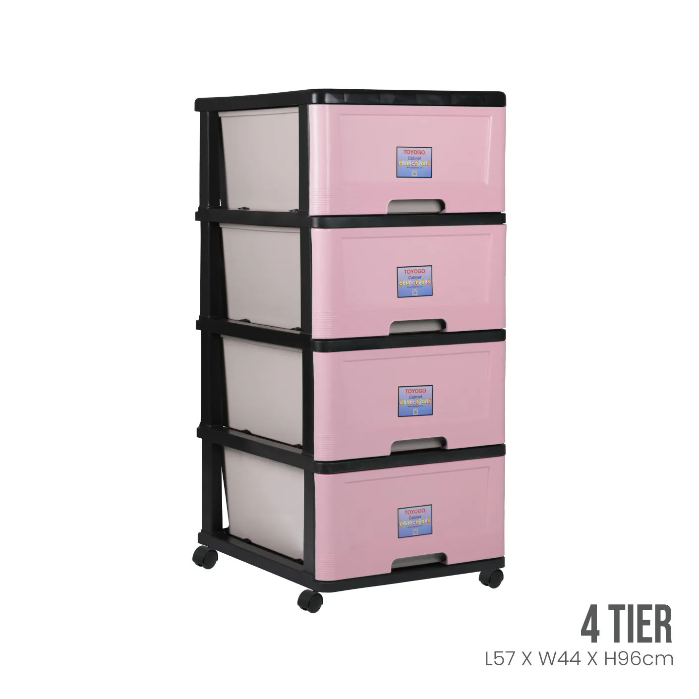 4 TIER CABINET W/WHL (904-4)