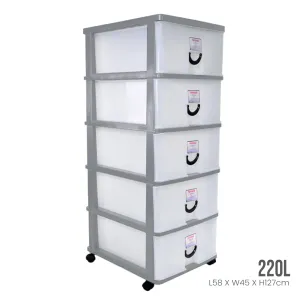 5 TIER BITANIC CABINET W/WHL (804-5)