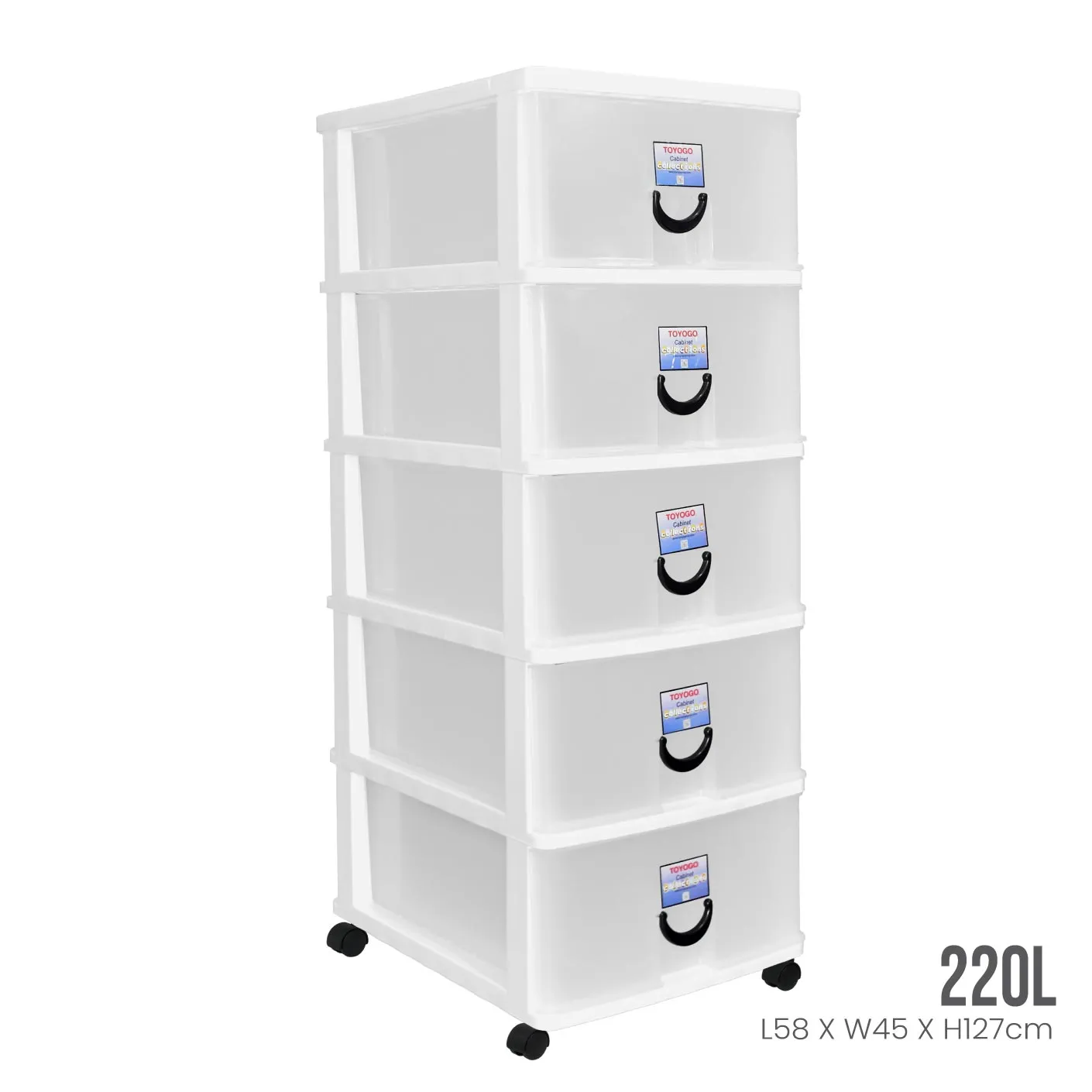 5 TIER BITANIC CABINET W/WHL (804-5)