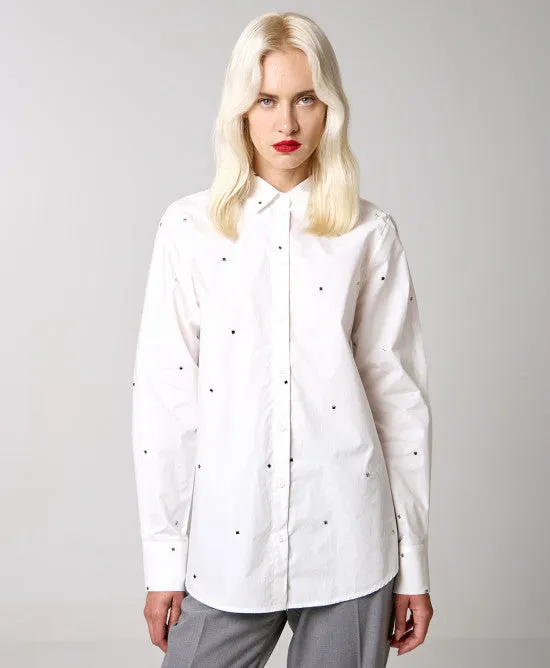 ACCESS FASHION - Camicia con strass quadrati