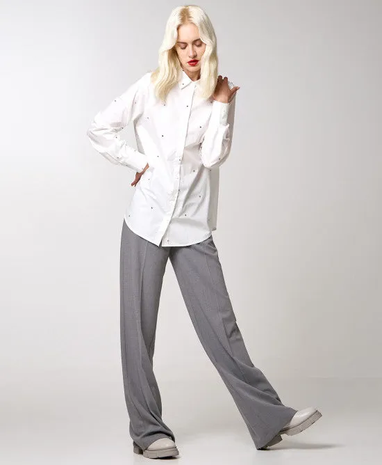 ACCESS FASHION - Camicia con strass quadrati