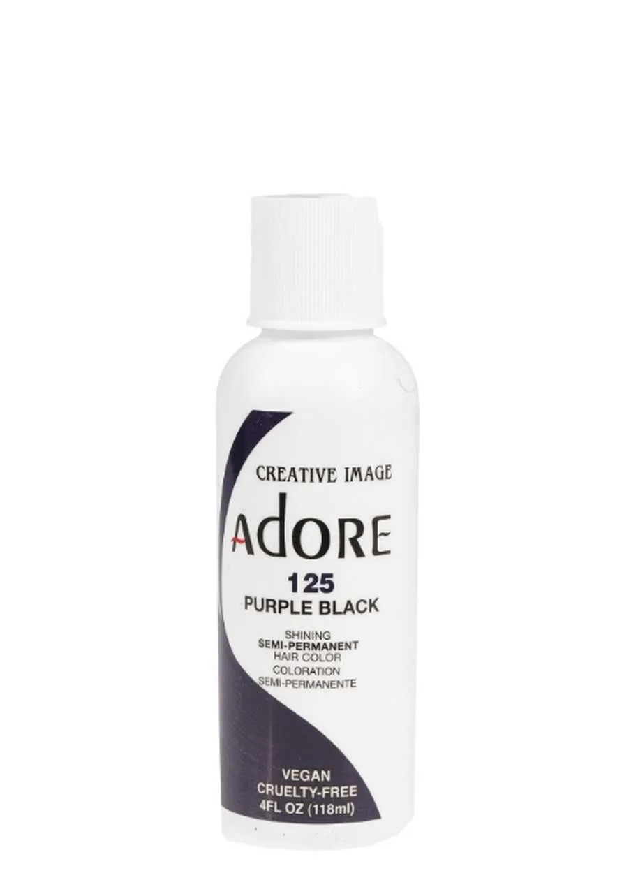 Adore Semi-Permanent Hair Color - 125 Purple Black