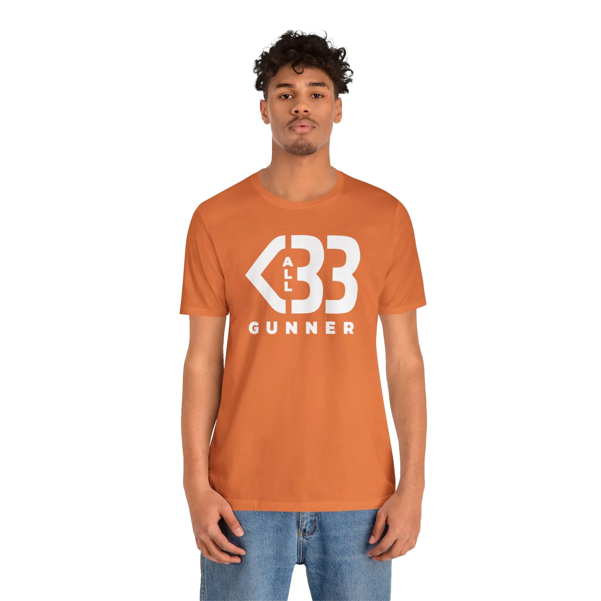 All Heart Gunner Burnt Orange Tee - White Logo