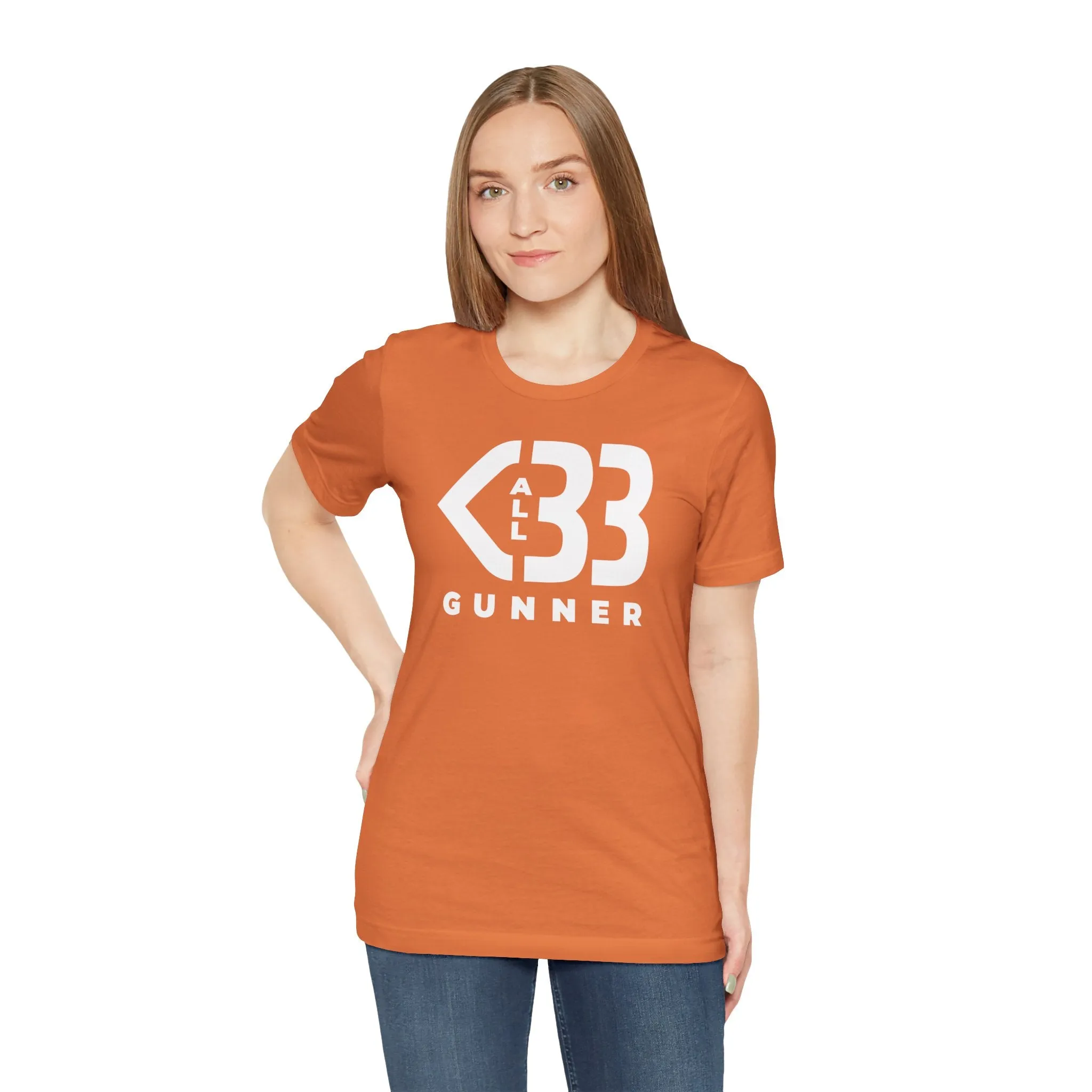 All Heart Gunner Burnt Orange Tee - White Logo