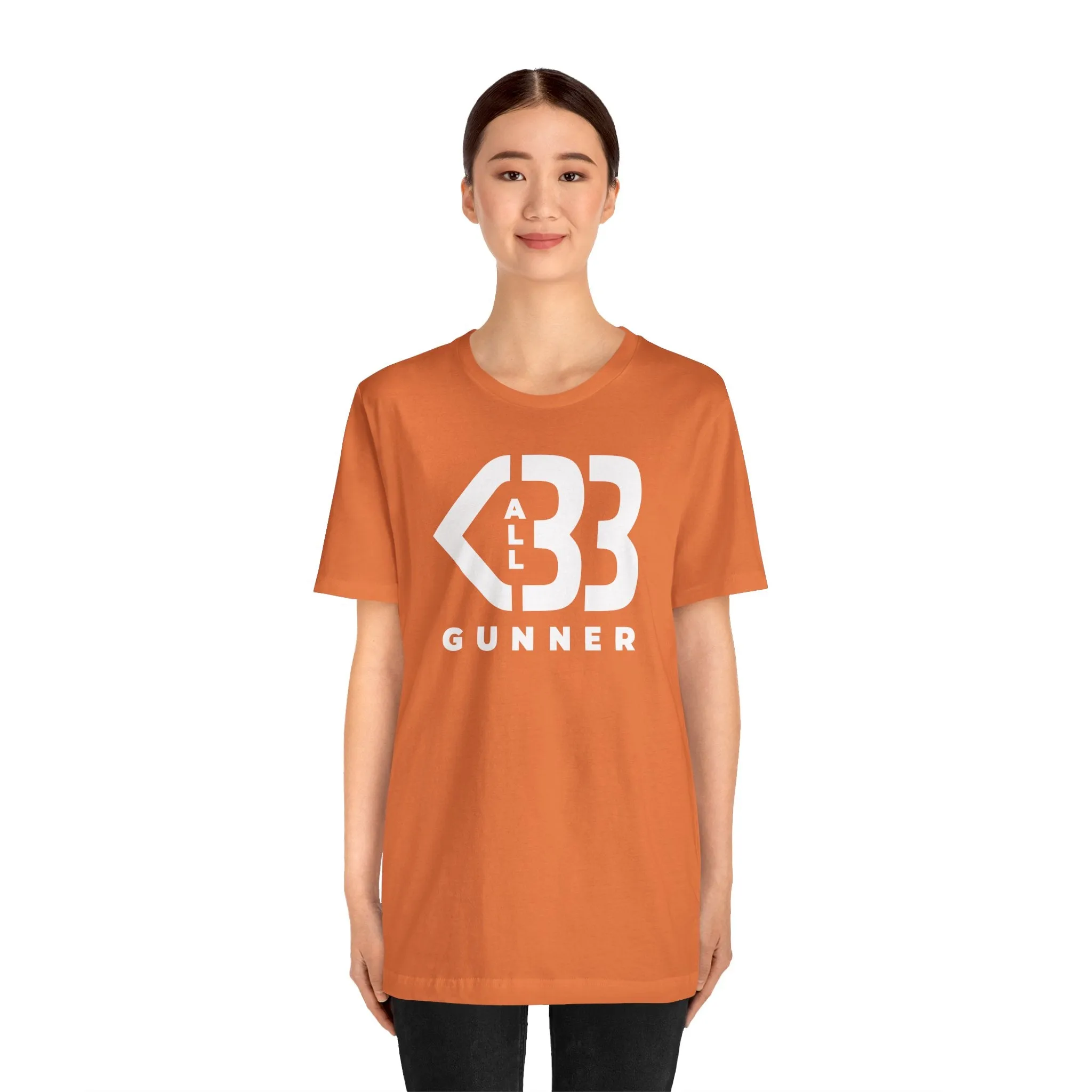 All Heart Gunner Burnt Orange Tee - White Logo
