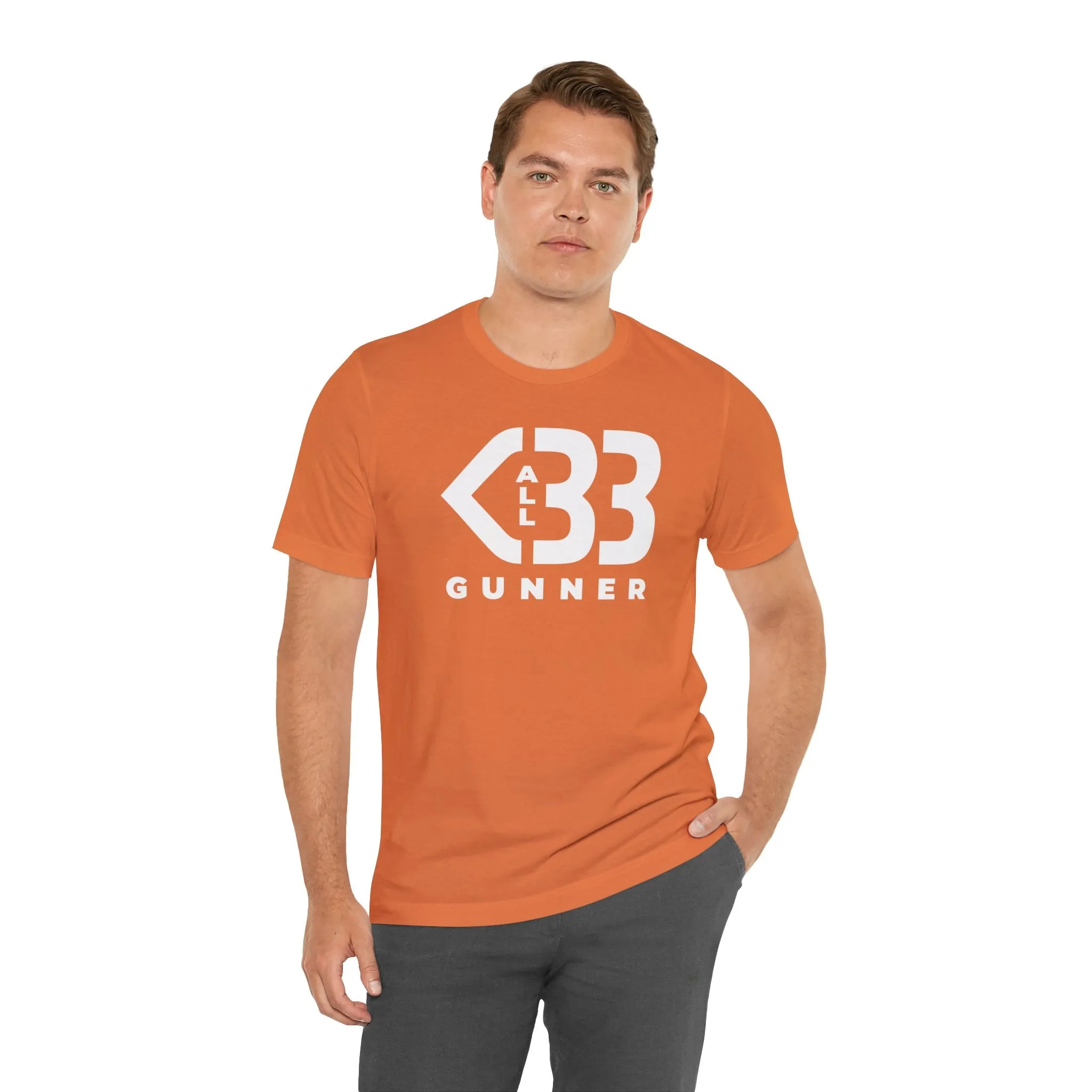 All Heart Gunner Burnt Orange Tee - White Logo