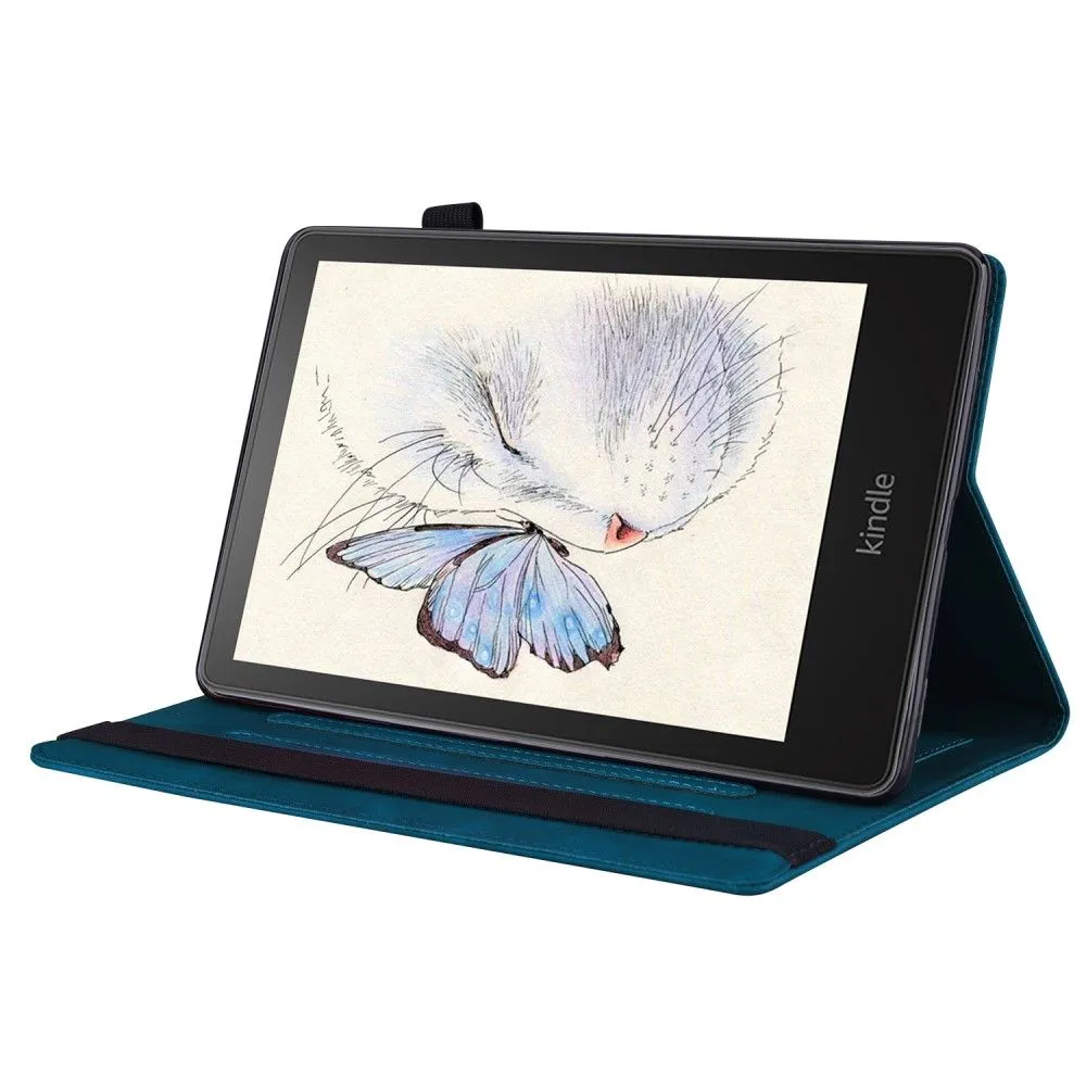 Amazon Kindle Paperwhite 5 (2021) business style PU leather flip case - Blue