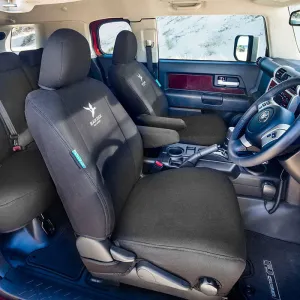 Black Duck Canvas Black Seat Covers Suits Ford Transit Van 5/1995-On