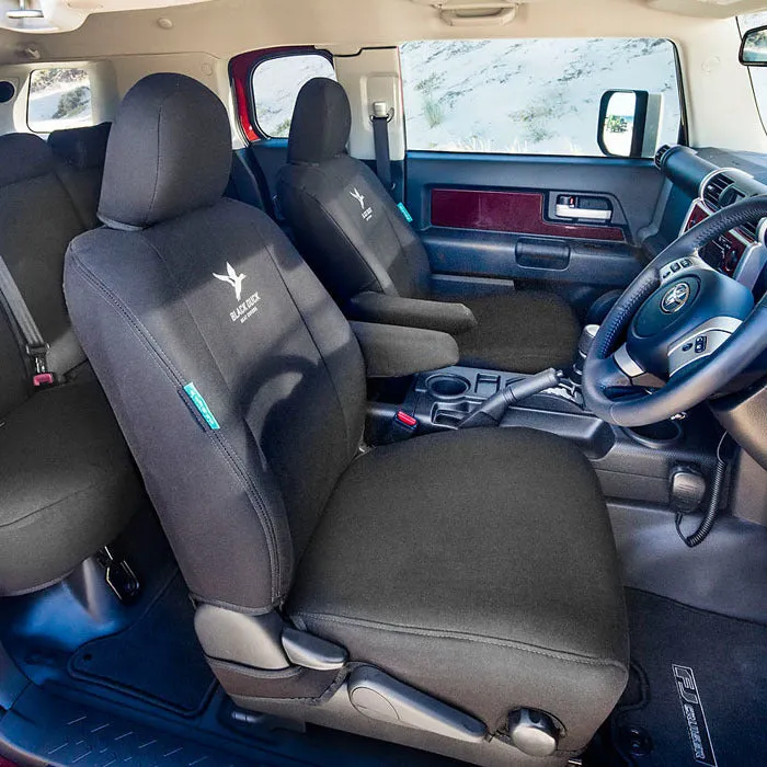 Black Duck Canvas Black Seat Covers Suits Ford Transit Van 5/1995-On