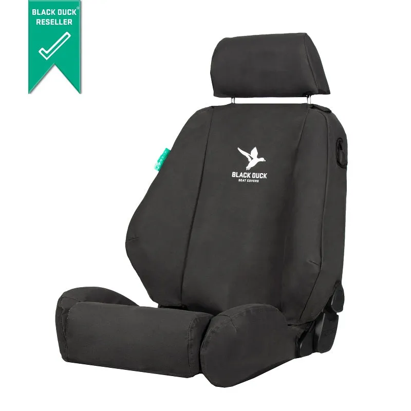 Black Duck Canvas Black Seat Covers Suits Ford Transit Van 5/1995-On