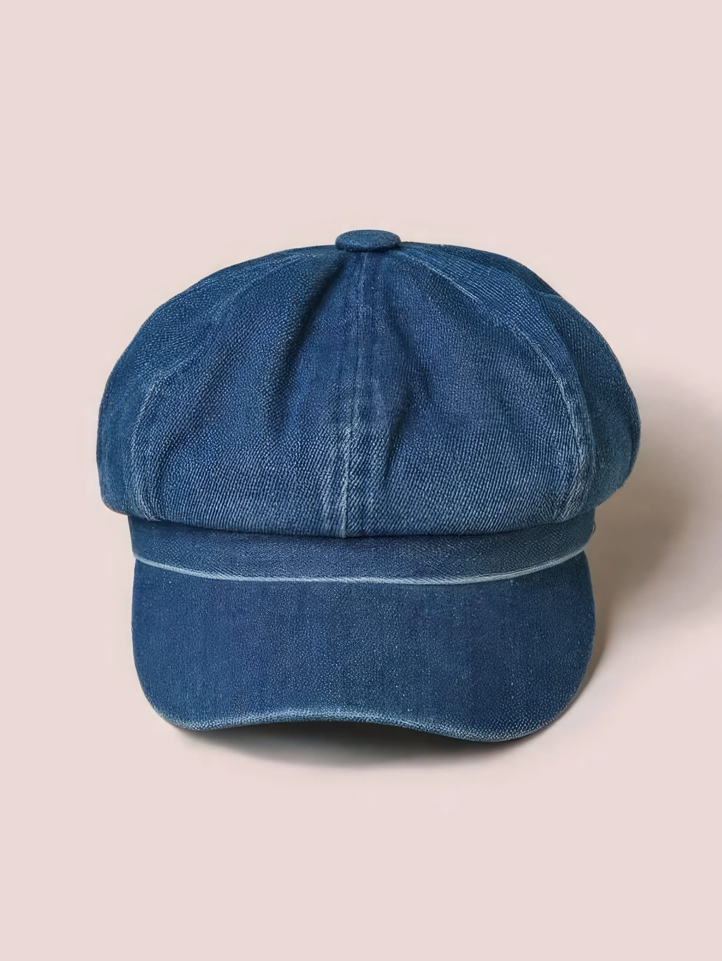Blue Denim Gatsby-Style Cap