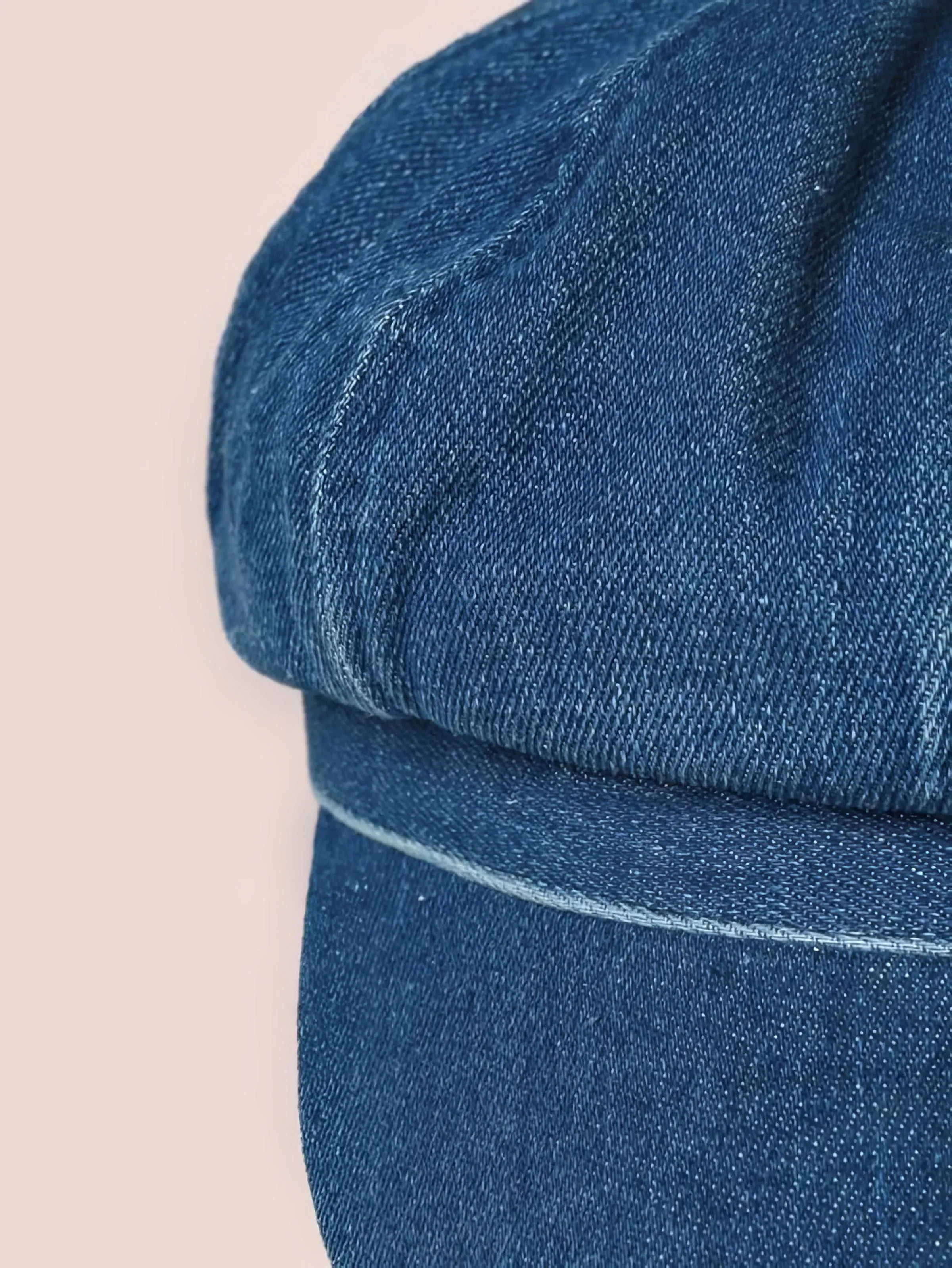 Blue Denim Gatsby-Style Cap
