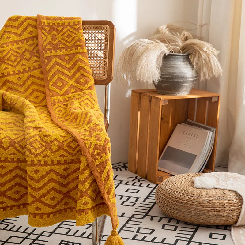 Bohemian-Style Half-Velvet Throw