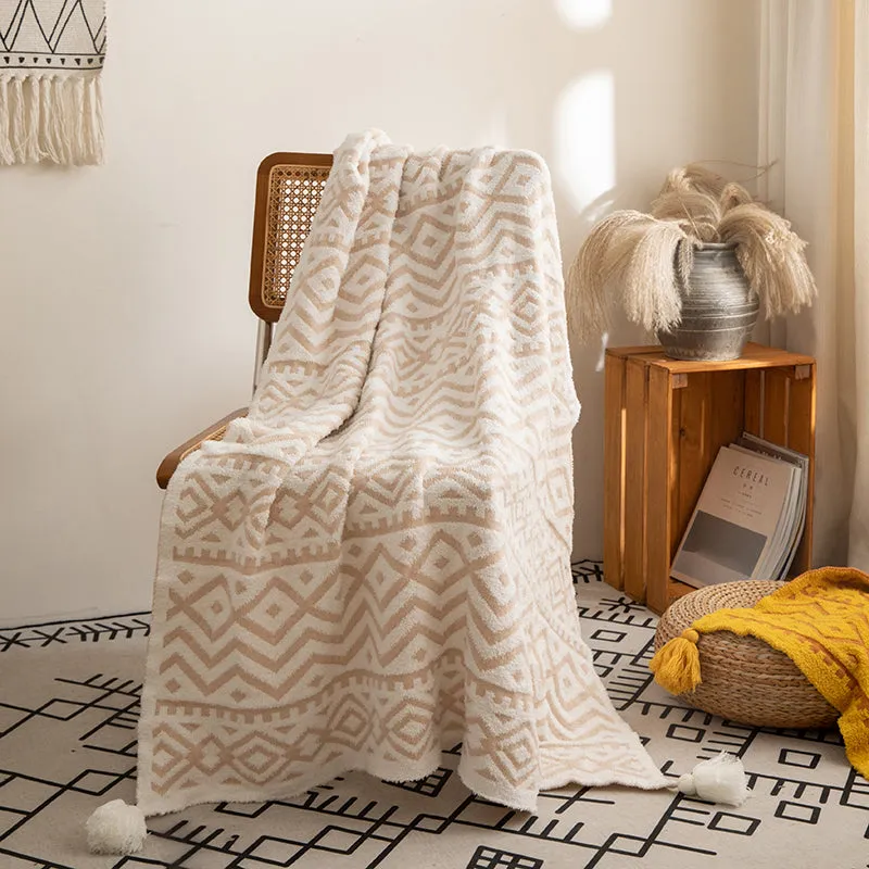 Bohemian-Style Half-Velvet Throw