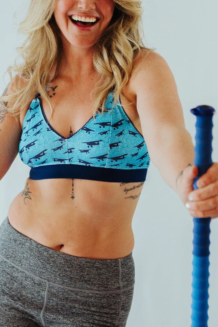 BUSH PLANE PRINT BRA