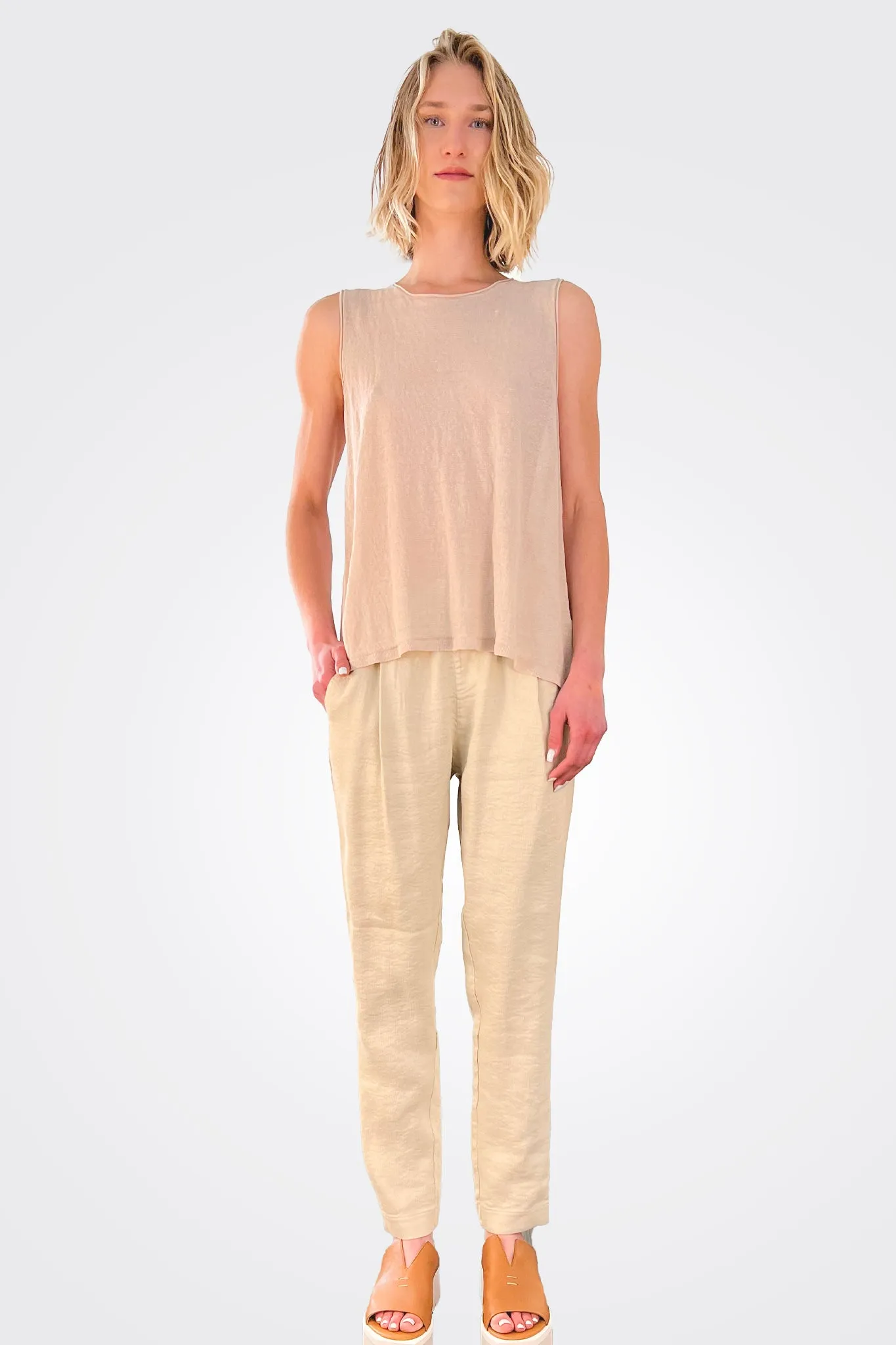 Button Back Tank - Shell