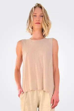 Button Back Tank - Shell