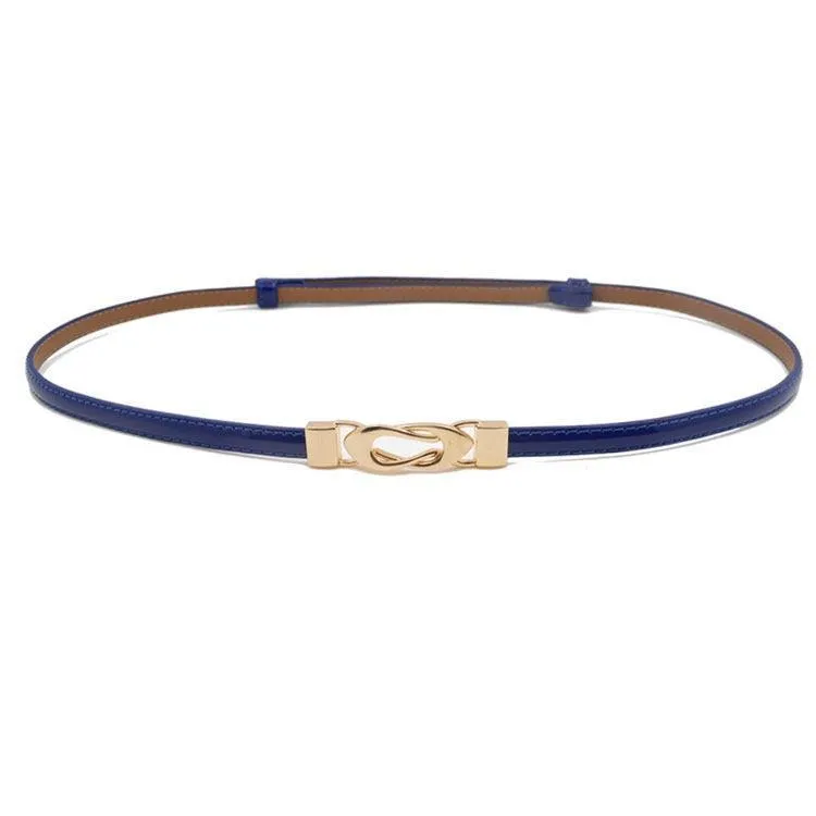 Ceinture fine en cuir pour femme, modèle Fubbaki