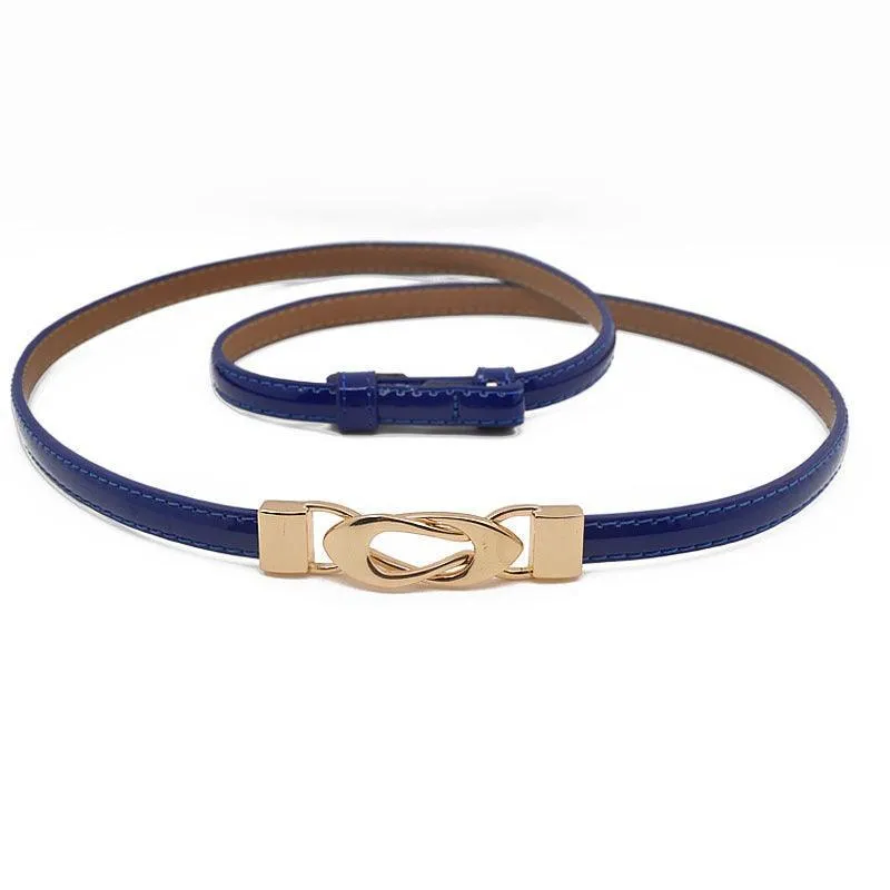 Ceinture fine en cuir pour femme, modèle Fubbaki