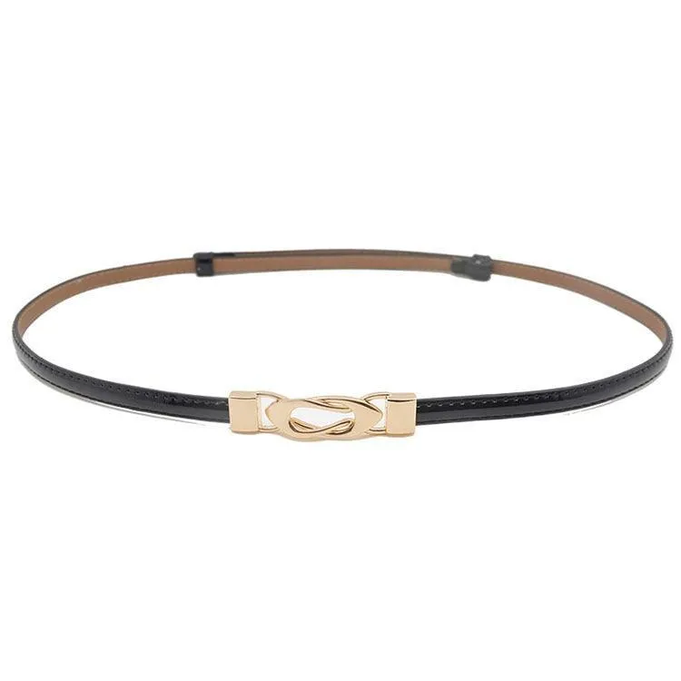 Ceinture fine en cuir pour femme, modèle Fubbaki