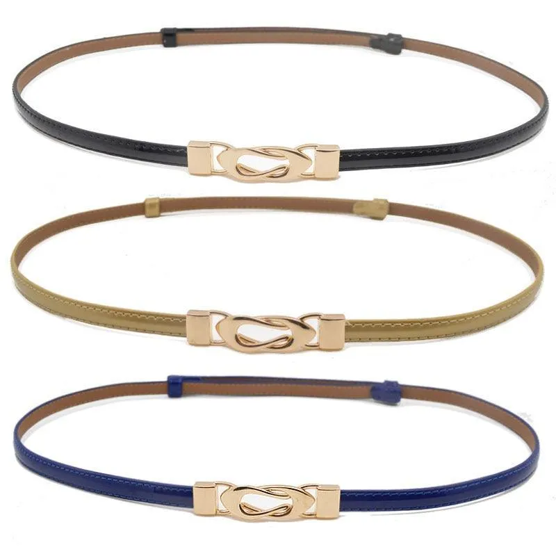 Ceinture fine en cuir pour femme, modèle Fubbaki
