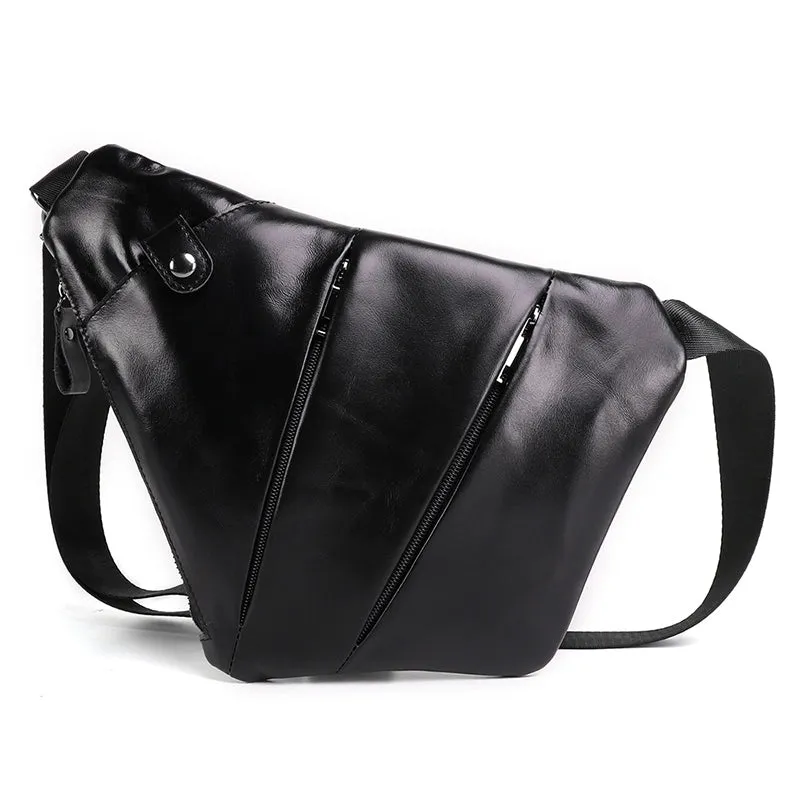CityStride Geometric Leather Sling Bag