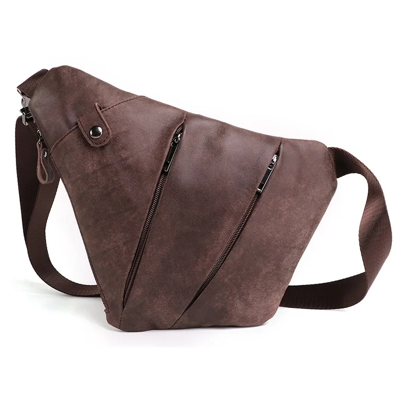 CityStride Geometric Leather Sling Bag