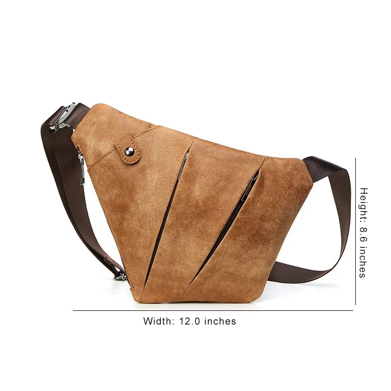 CityStride Geometric Leather Sling Bag