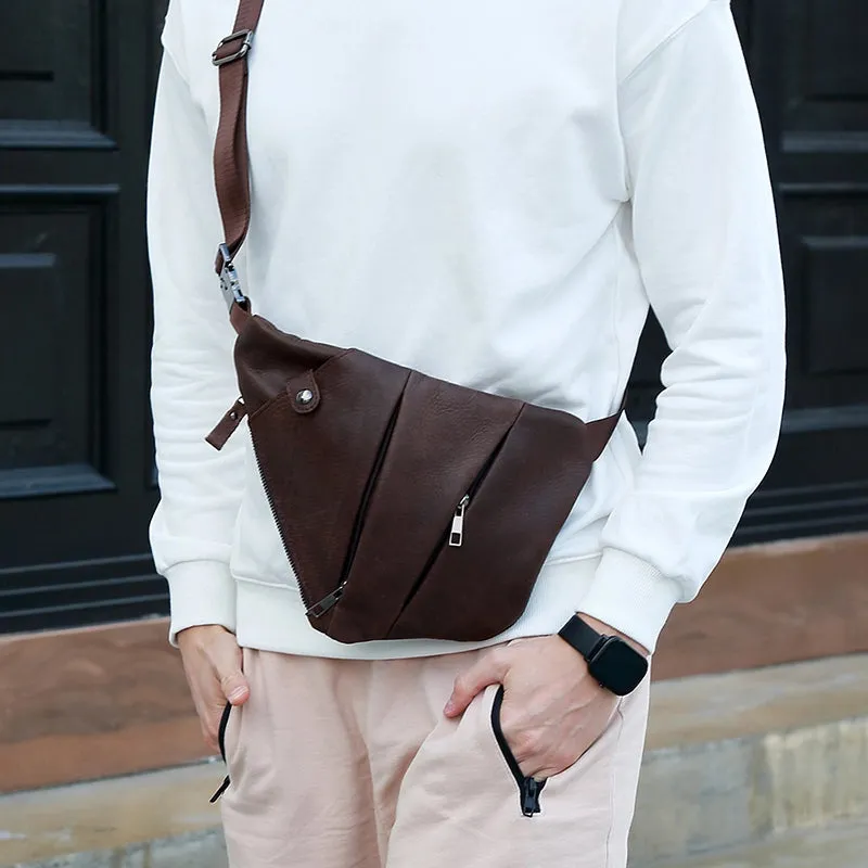 CityStride Geometric Leather Sling Bag