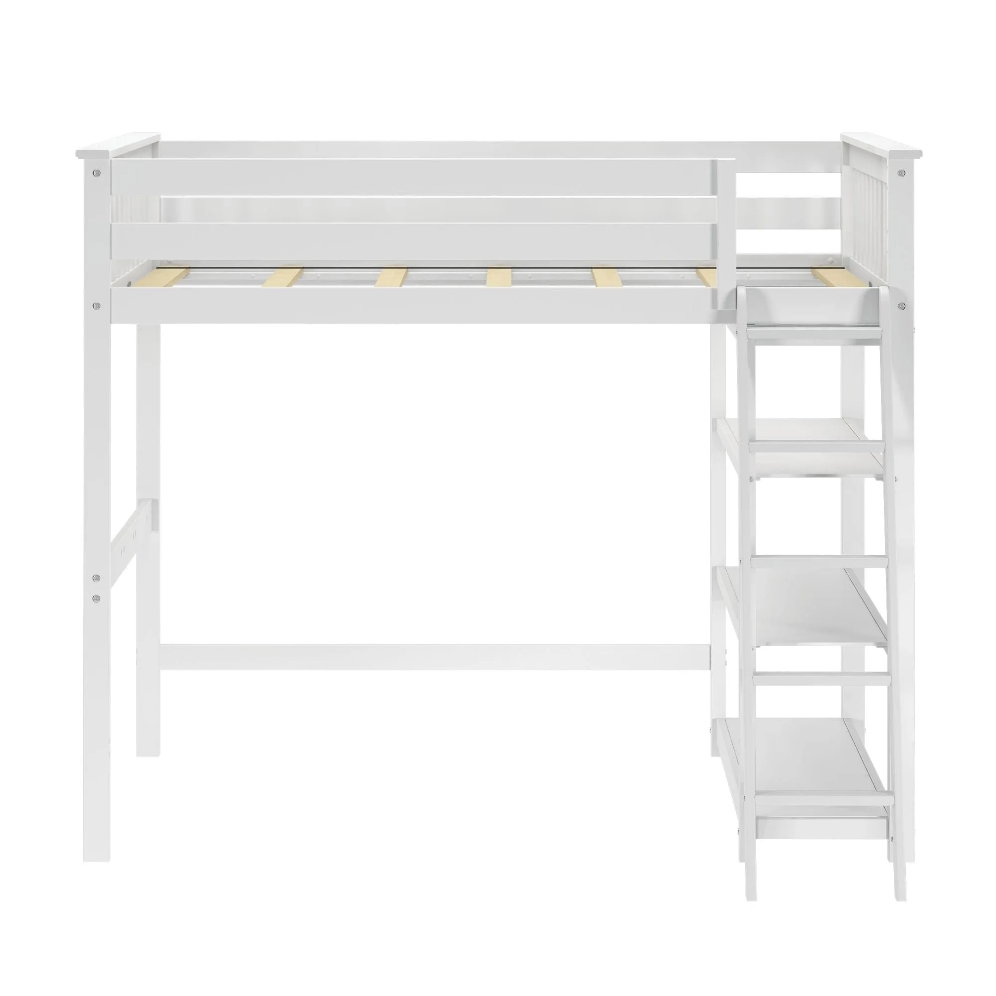 Classic Loft Bed With Bookcase - Full