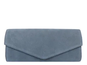 Clutch Handbag Suede - Dark Grey