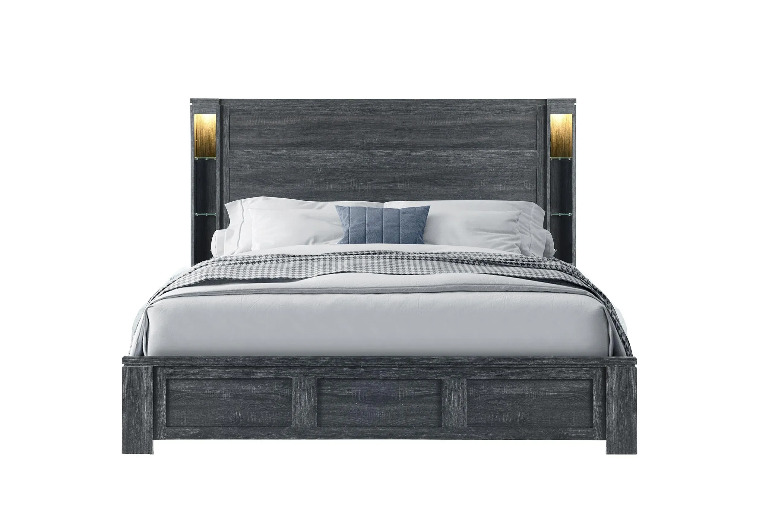 Cypress Dark Grey King Bed - Luxurious Bed Design