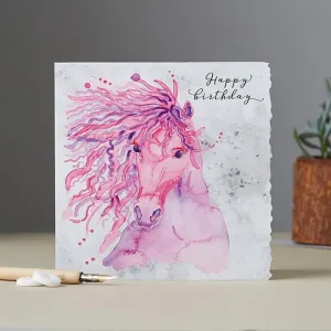 Deckled Edge Happy Birthday Card