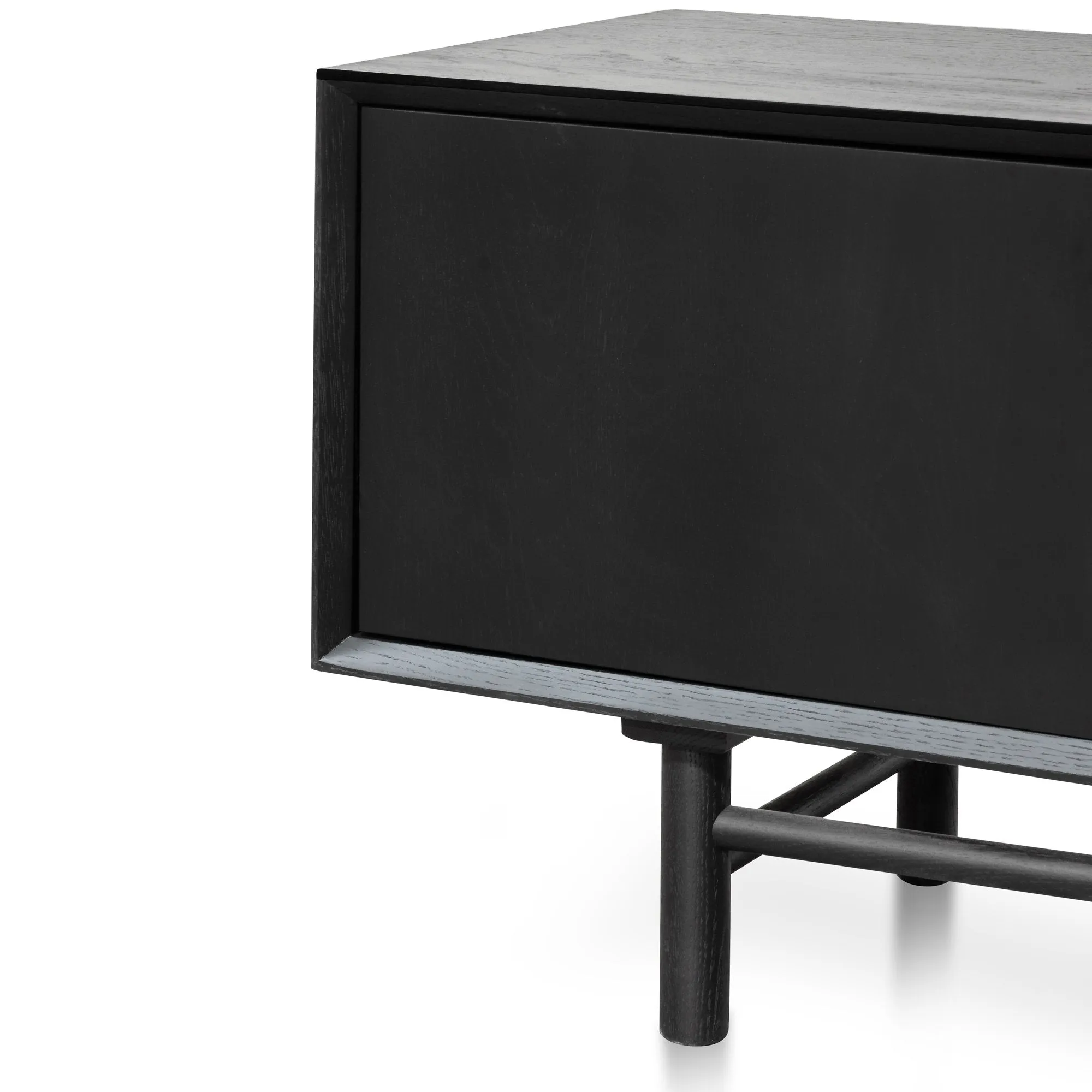 Ducan 2.1m Wooden TV Entertainment Unit - Black