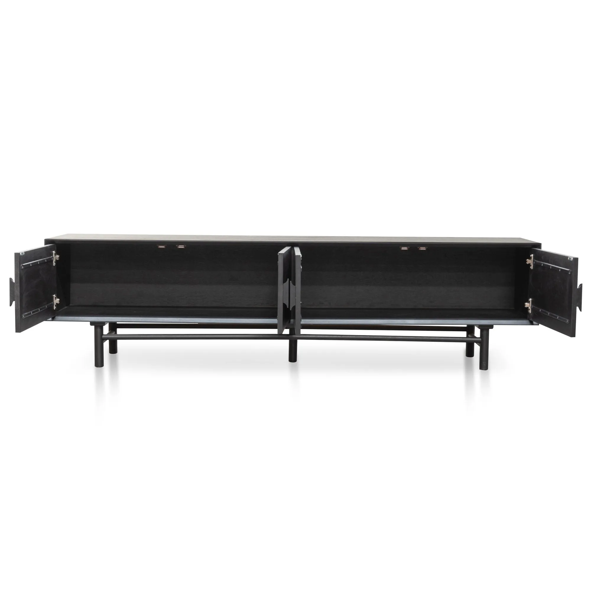 Ducan 2.1m Wooden TV Entertainment Unit - Black