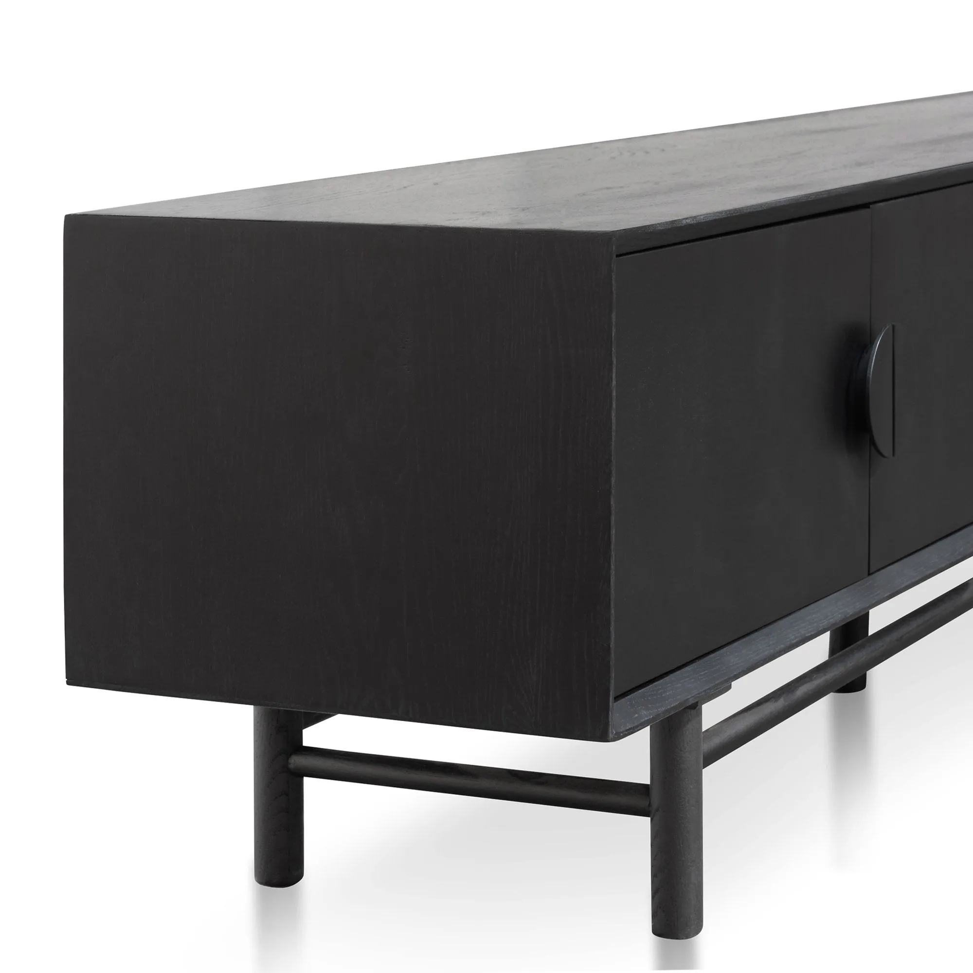 Ducan 2.1m Wooden TV Entertainment Unit - Black
