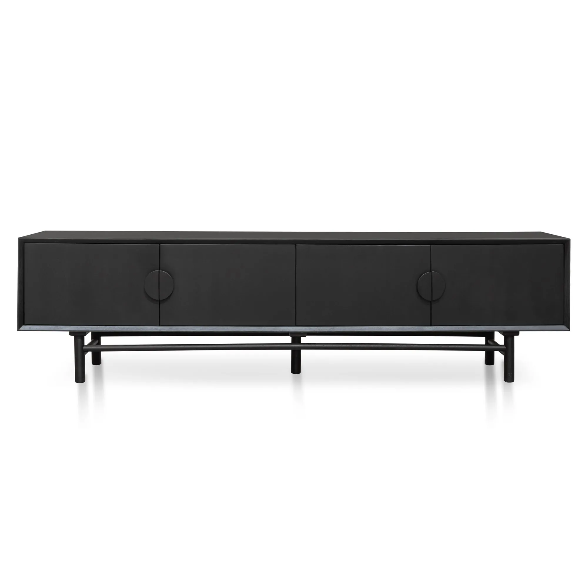Ducan 2.1m Wooden TV Entertainment Unit - Black