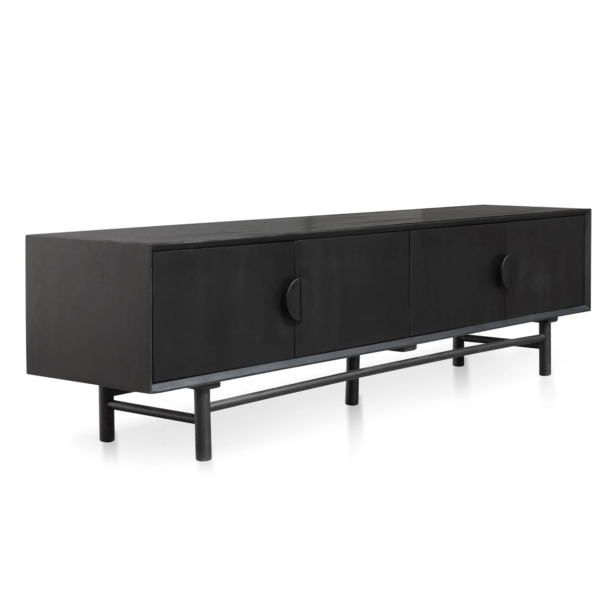 Ducan 2.1m Wooden TV Entertainment Unit - Black