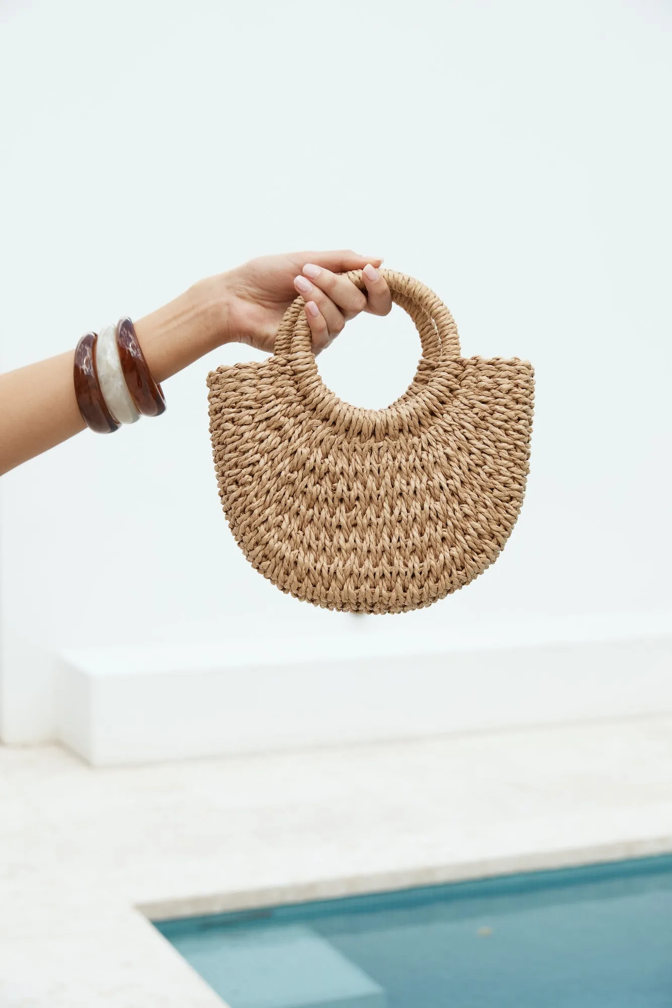 Escape To Explore Woven Bag Natural