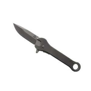 Falcon 7.75" Gray Spring Assisted Knife with 12 mm Wrench Function