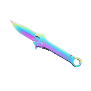 Falcon 7.75" Rainbow Spring Assisted Knife with 12 mm Wrench Function