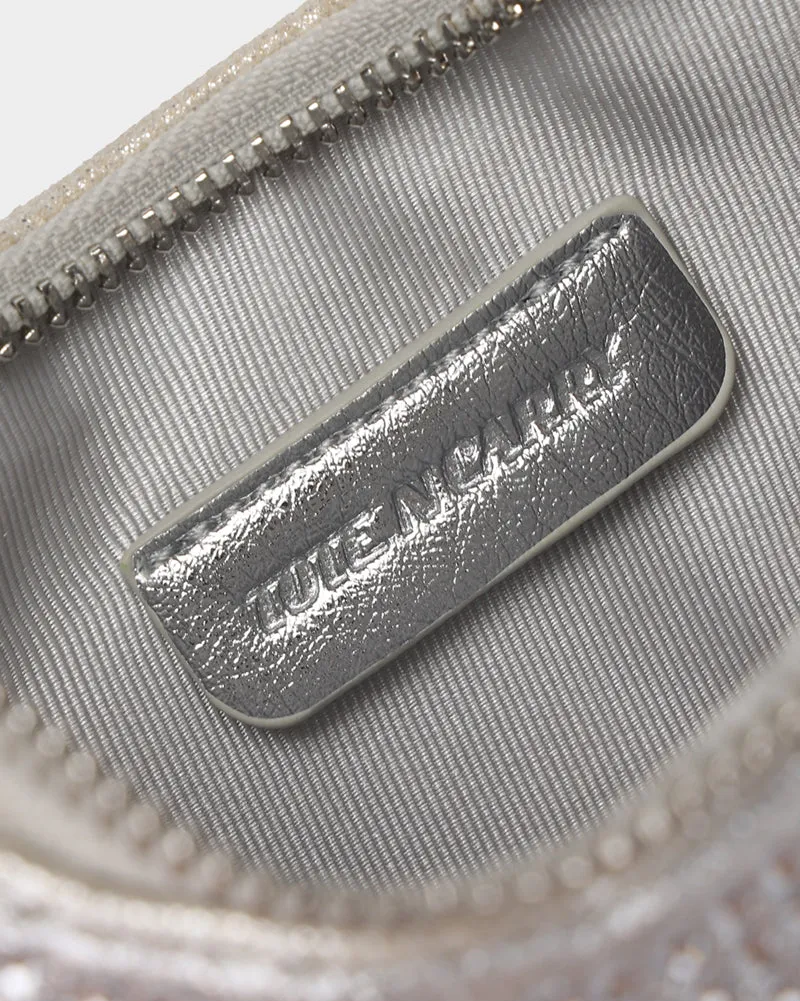 Glam Crescent Purse in Silver