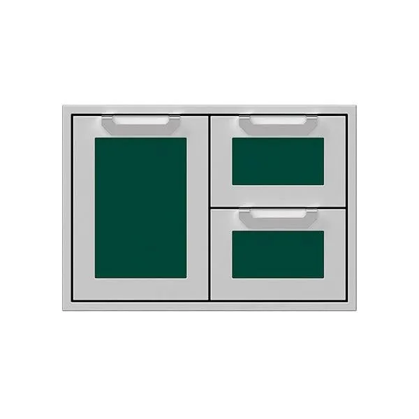 Hestan 30" Double Combo Door/Drawer, Grove/Green